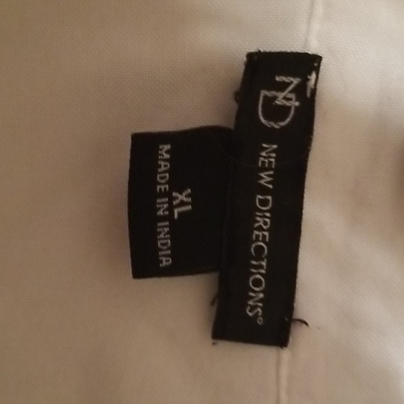 White Button Up Ruffle Shoulder Blouse - Picture 2 of 4